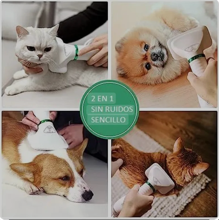 Cepillo y Secador de Mascotas 2 En 1